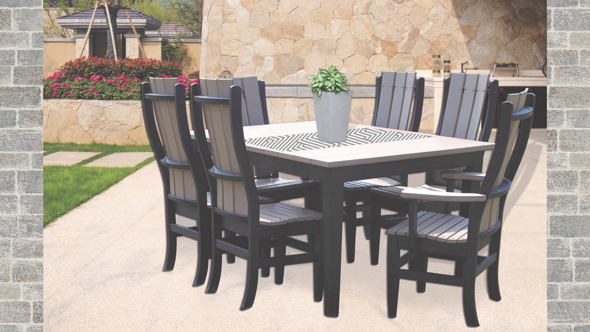 44" x 72" Shaker Table with (4) Shaker Side Chairs and (2) Shaker Captains Chairs - Dining Height